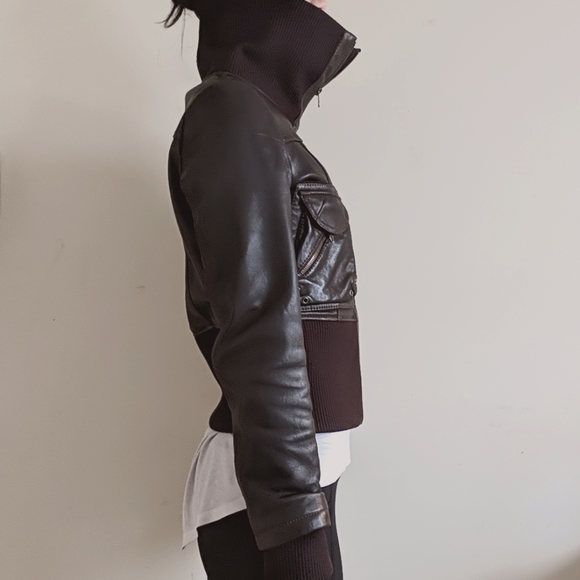 Danier Genuine Leather Brown Coat - Picture 4 of 8